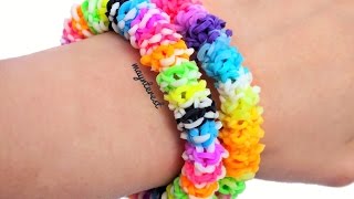 DIY PULSERA de GOMITAS Gumdrop con telar Rainbow loom [upl. by Kimberli647]