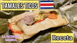 COMO HACER TAMALES COSTARRICENSES 🇨🇷 HOW TO MAKE COSTA RICAN STYLE TAMALES tamalesticos costarica [upl. by Ledah614]