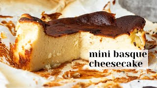 Mini Basque Cheesecake Recipe  Mini Burnt Cheesecake [upl. by Aleahpar101]