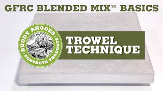 GFRC Blended Mix Basics  Trowel Technique [upl. by Nov203]