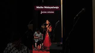 Mathe Malayadwaja Fusion version  Spoorthi Rao and Team shorts trending carnaticmusic [upl. by Allegna]