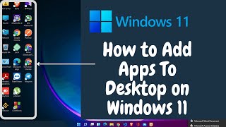 How To Add Apps To Desktop on Windows 11  Windows 11 [upl. by Yessej]