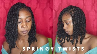 Easy Spring twist Tutorial I Outre Xpression Twisted Up Springy Afro Twist using 1 Pack of Hair I [upl. by Naejarual]