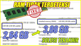 Mengatasi RAM Laptop Tidak Terbaca Sepenuhnya  RAM GB Usable di Windows 10 [upl. by Ennaerb595]