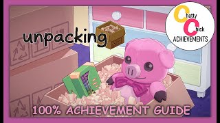 Unpacking  100 Complete Achievement Guide  GamePass  Easy 1000GS Walkthrough XBOX 1080p [upl. by Ahseinat890]