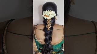 Non braidal hairstyle 😍 banglore makeup hairstyle sareedraping [upl. by Hairem806]