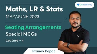 Seating Arrangements  Special MCQs  Lecture 4  Pranav Popat  CA Foundation [upl. by Svetlana]