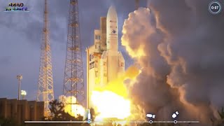 Blastoff Ariane 5 rocket launches pair of communication satellites [upl. by Savinirs43]