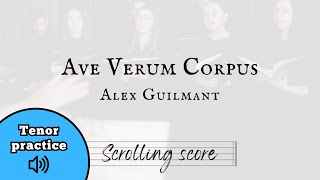 Ave Verum Corpus  Guilmant  Tenor Practice [upl. by Yvad]