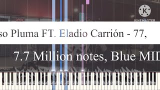 Black Midi Peso Pluma FT Eladio Carrión  77 77 Million notes Blue MIDI [upl. by Jacobsen]