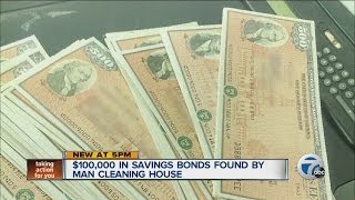 100000 in saving bonds found by man cleaning house [upl. by Anisamoht]