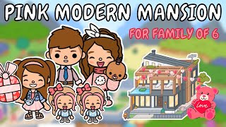 💗 Pink Modern Mansion 💗 Valentines Day Inspired Toca Boca House Ideas 😍 TOCA GIRLZ [upl. by Denison]