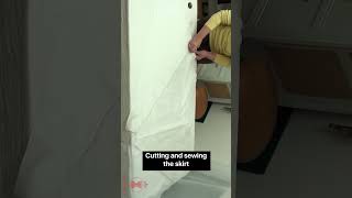 Cutting and sewing the Umbrella shaped Skirt skirt [upl. by Sahc]