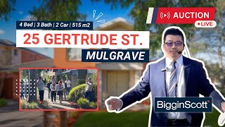 Live Auction  25 Gertrude Street Mulgrave  Auction Results Melbourne [upl. by Blaise]