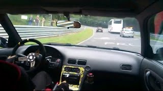 Nürburgring Nordschleife Nissan 200SX S13 Turbo Touristenfahrten with bus 15092013 [upl. by Nicholle]