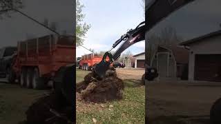 Skid steer backhoe is a must have attachment skidsteerattachments [upl. by Aleuname]