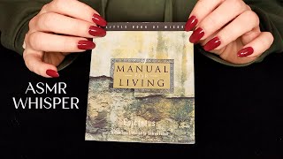 ASMR Whisper Reading 🌟 Epictetus Book Discovery 🌟 Pages Paper Quotes amp Clothing Sounds [upl. by Ahsikram]