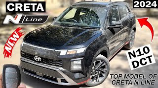 2024 HYUNDAI CRETA NLINE BLACK N10 DCT  CRETA NLINE TOP MODEL  2024 NEW CRETA NLINE ABYSS BLACK [upl. by Aubert]