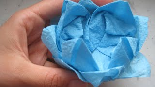 Fiore di Ninfea da un Tovagliolo di cartaHow to fold a napkin flower [upl. by Acimahs]