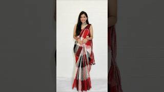 Linen saree Draping tutorial saree rekhamishra sareewearing sareedraping [upl. by Innavoig]