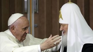 Le Pape François rencontre le patriarche orthodoxe russe Kirill [upl. by Kass]