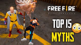 Top 15 Mythbusters in FREEFIRE Battleground  FREEFIRE Myths 262 [upl. by Hickie]