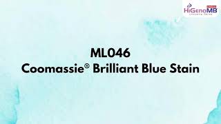 Coomassie® Brilliant Blue Stain  ML046 [upl. by Eseerehc201]