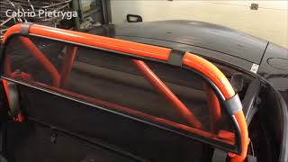 Mazda MX5 Windschott Wiatrołpa Windstop Wind deflector pod Roll Bar [upl. by Wilkens259]