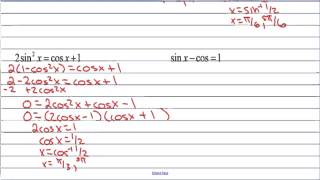 Honors Precalculus Section 53 Solving Trigonometric Equations [upl. by Teeniv]