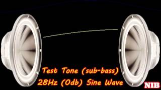 NIB  Test Tonesubbass  28Hz 0db Sine Wave [upl. by Aromat]