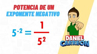 POTENCIA DE UN EXPONENTE NEGATIVO Super facil  Para principiantes [upl. by Nalac247]