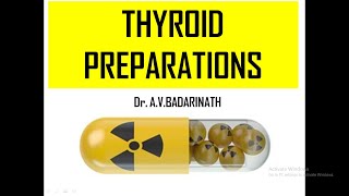 Thyroid Preparations [upl. by Naujaj]