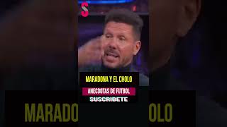 ⚽ ANÉCDOTAS DE FUTBOL MARADONA Y EL CHOLO  ¿Cholo hiciste algún gol desde hay [upl. by Dulcea]