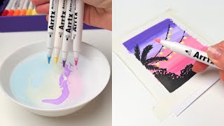 3 COOL ART HACKS for Beginners with Arrtx Acrylic Markers [upl. by Aryk]