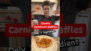 Churro Carnivore Waffles 🧇 carnivore waffles proteinrecipes breakfastideas yummy [upl. by Lemej746]