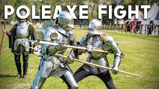 15th Century Pollaxe Fight Master vs Apprentice [upl. by Ived]