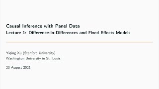 Causal Inference w Panel Data Lec1a Motivation amp DiD [upl. by Leirud863]