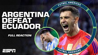 FULL REACTION Argentina advance to Copa America Semifinal behind Martinezs play  Futbol Americas [upl. by Akim]