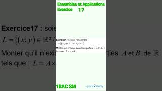 Exercice 17 Ensembles et Applications 1SM [upl. by Arlo]