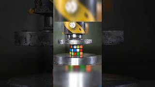 Rubix cube vs hydrolic press 💥asmr satisfying relaxing viralvideo trending hydraulicpress [upl. by Faust]