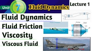 Fluid Dynamics  Fluid Friction  Viscosity Viscous Fluid  Physics Unit7 Class  Sindh Board [upl. by Essilrahc]