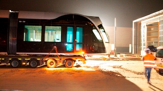 Der erste Tramzug erreicht Luxemburg [upl. by Kimbra312]