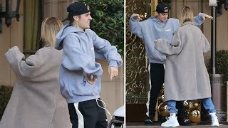 Justin Bieber And Hailey Baldwin Have A DANCEOFF At The Valet  EXCLUSIVE [upl. by Nwahser433]