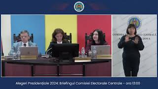 Alegeri Prezidențiale 2024 Briefingul Comisiei Electorale Centrale  ora 1300 [upl. by Kcirdnekel]