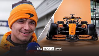 Lando Norris on driving the MCL38 for the FIRST TIME 🤩🟠 [upl. by Ylrebmik89]