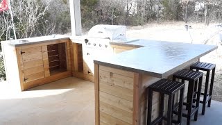 DIY Modern Outdoor Kitchen and Bar  Modern Builds  EP 21 [upl. by Ordnasela]