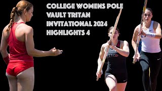 womens college pole vault Triton invitational 2024 highlights 4 [upl. by Yhtuv]