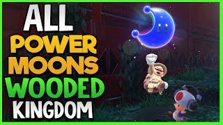 All Power Moon Locations in Wooded Kingdom in Super Mario Odyssey [upl. by Steep]