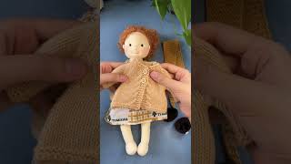 Handmade doll  Waldorf doll daily dress sharing [upl. by Llednar]