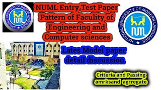 NUML Entry test paper pattern of Engineering and Computer sciences BSCS  BSSE  BEEE BSAI  BSIT [upl. by Ttereve]